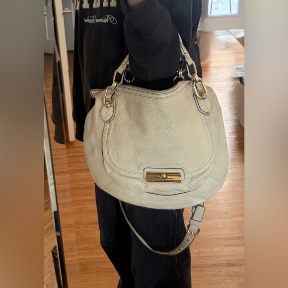 Coach | Vintage Kristen leather shoulder bag hobo bag cream gold hardware large - Picture 11 of 12